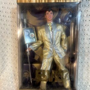 Mattel Elvis Doll in Gold and Silver Suit